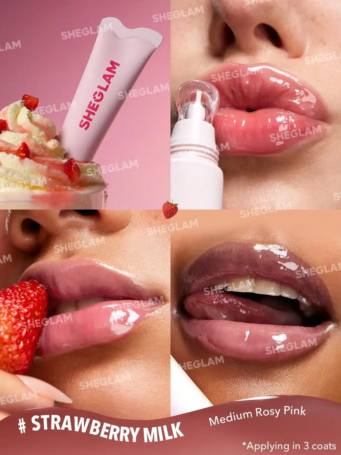 رژلب مایع شیگلم مرطوب کننده کریستالی تیوپی Sheglam Crystal Glaze Moisturizing Lip