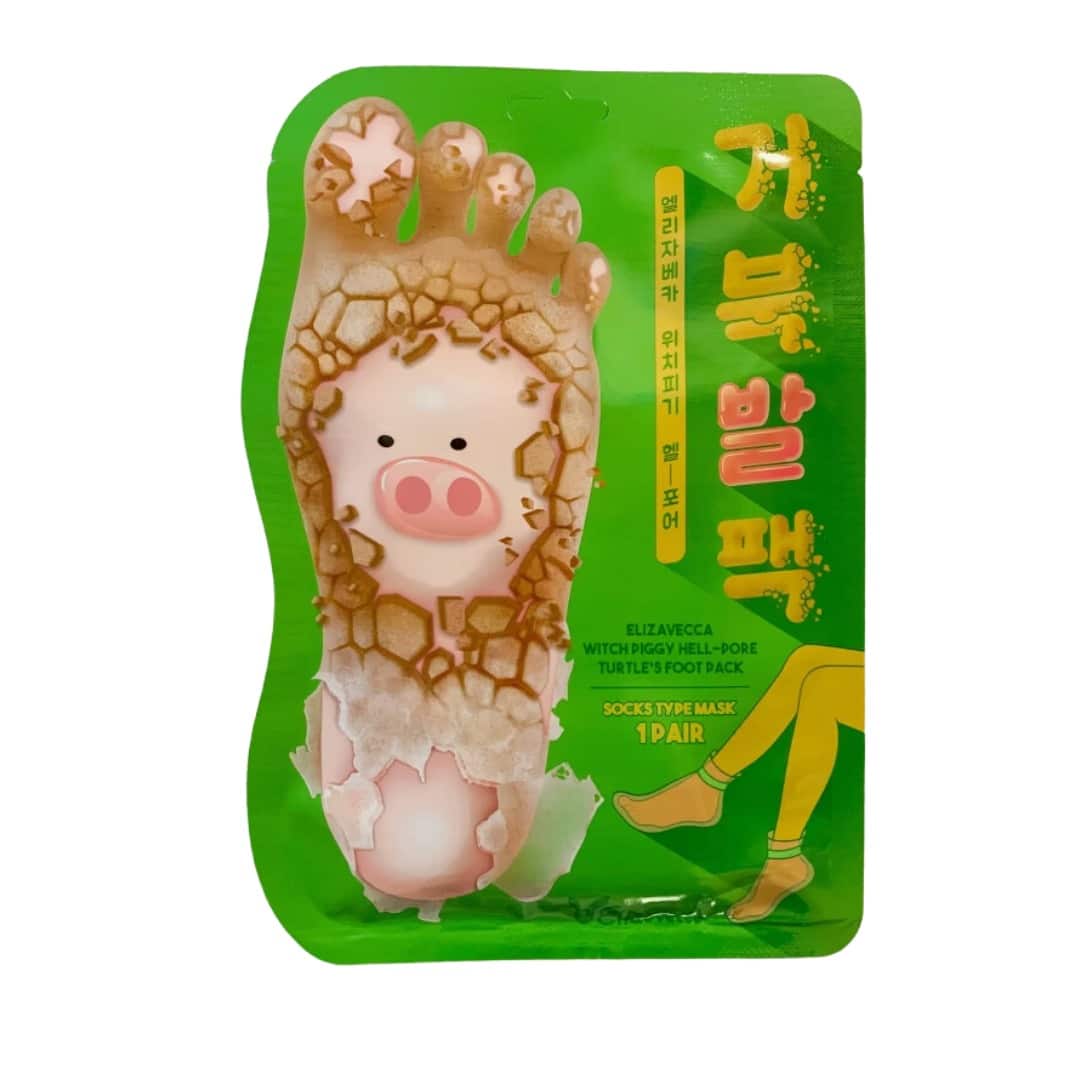 ماسک پای جورابی الیزاوکا لایه بردار و نرم کننده پاها ( 1 جفت ) Elizavecca Witch Piggy Hell-Pore Turtle’s Foot Pack 40g