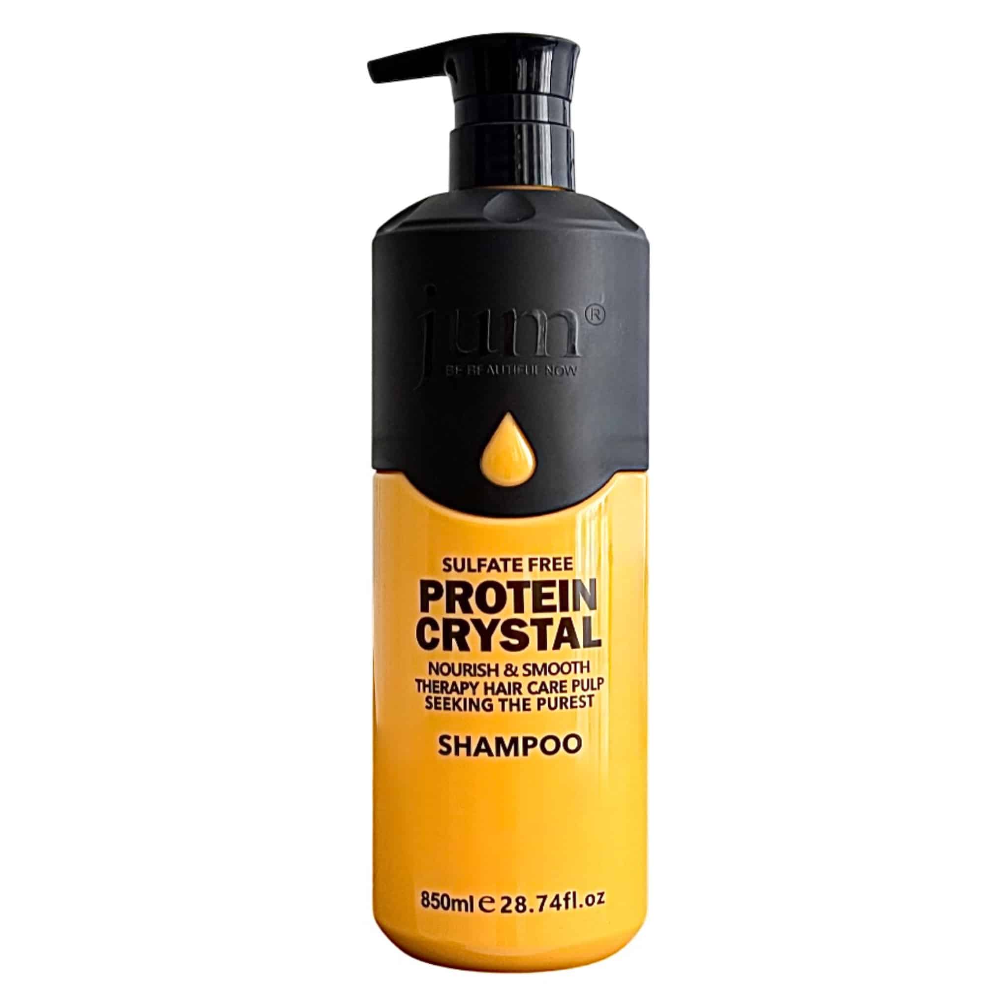 شامپو پروتئین کریستال جام حاوی روغن آرگان 850 میل بدون سولفات مدل Protein Crystal  Jum Protein Crystal Shampoo