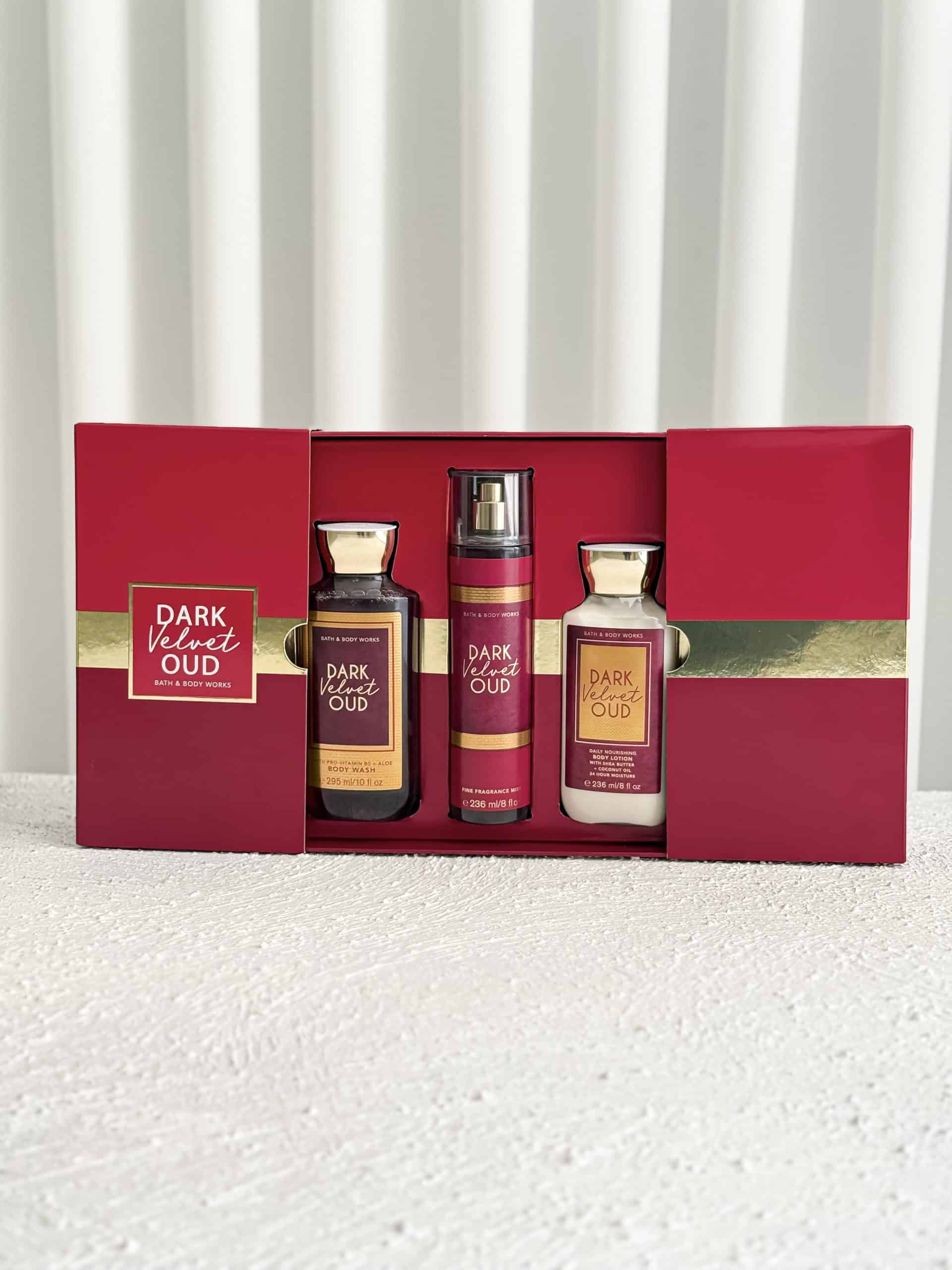ست هدیه زنانه دارک ولوت عود بث اند بادی ورکس _ لوسیون بدن ، بادی میست ، بادی واش Bath & Body Works Dark Velvet Oud
