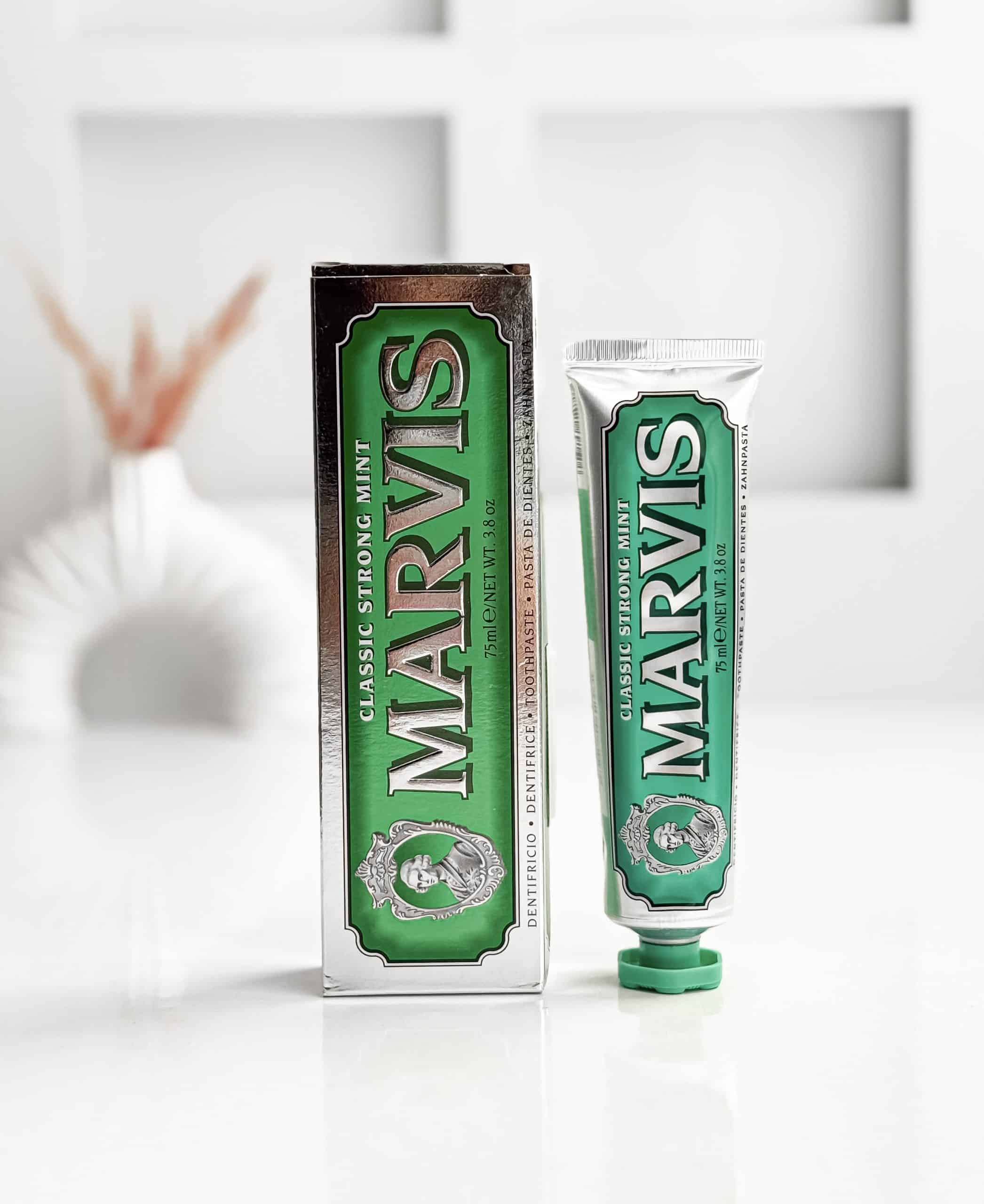 خمیر دندان مارویس مدل نعنایی قوی کلاسیک استرانگ مینت 75 میل MARVIS CLASSIC STRONG MINT