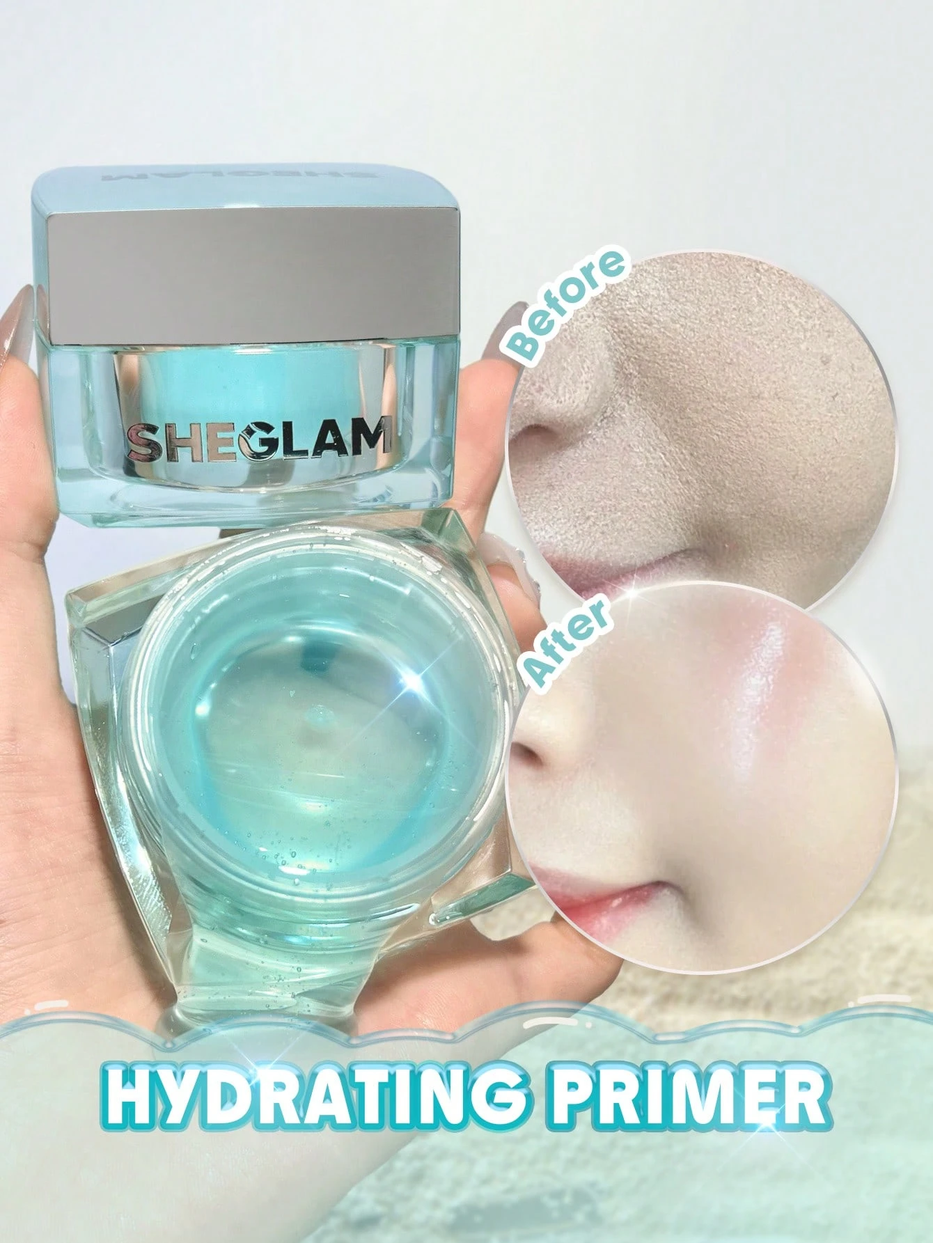 ژل پرایمر کاسه ای آبرسان 24 ساعته شیگلم حجم 50 گرم SHEGLAM Hydroslime Primer