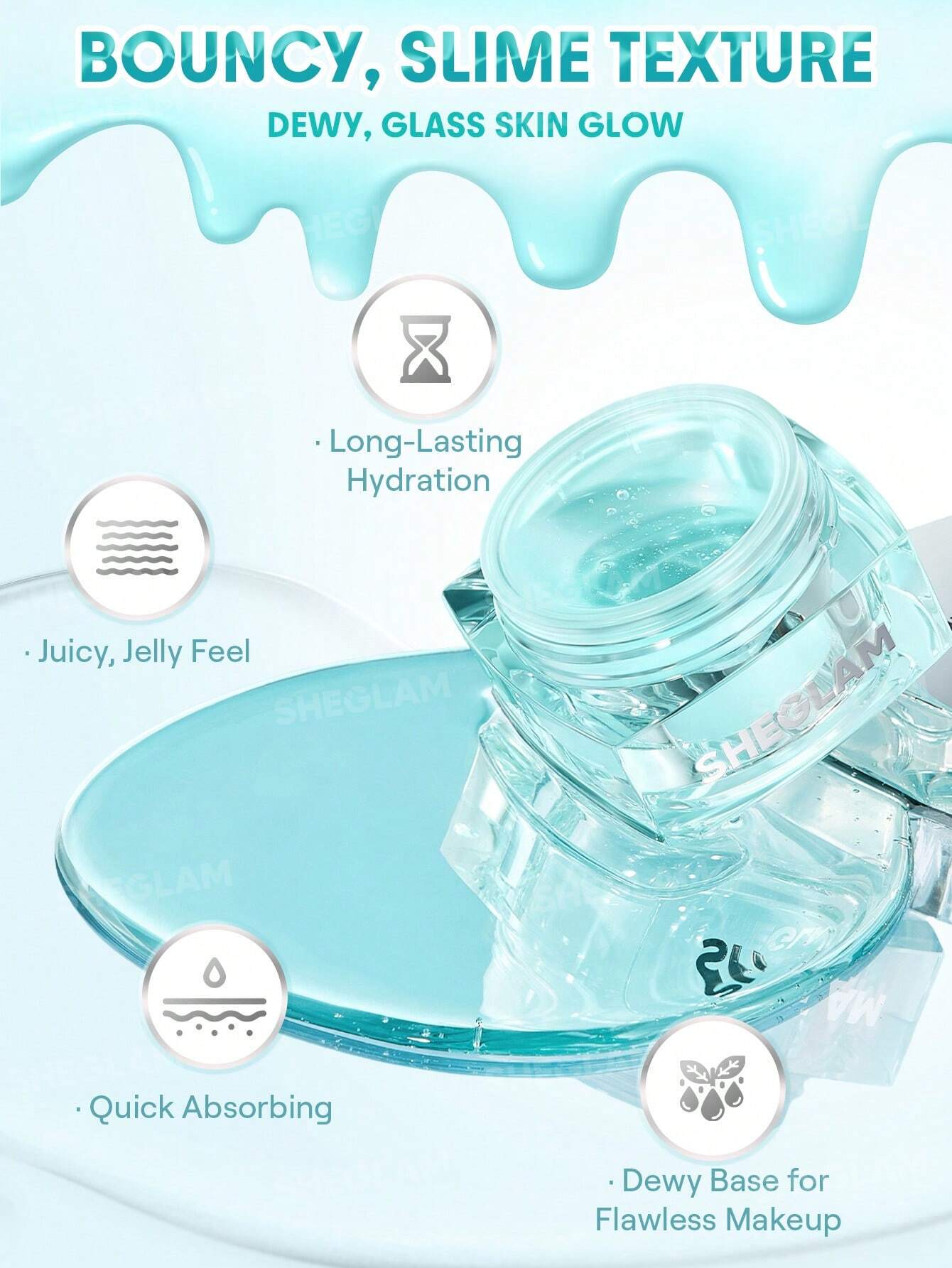 ژل پرایمر کاسه ای آبرسان 24 ساعته شیگلم حجم 50 گرم SHEGLAM Hydroslime Primer