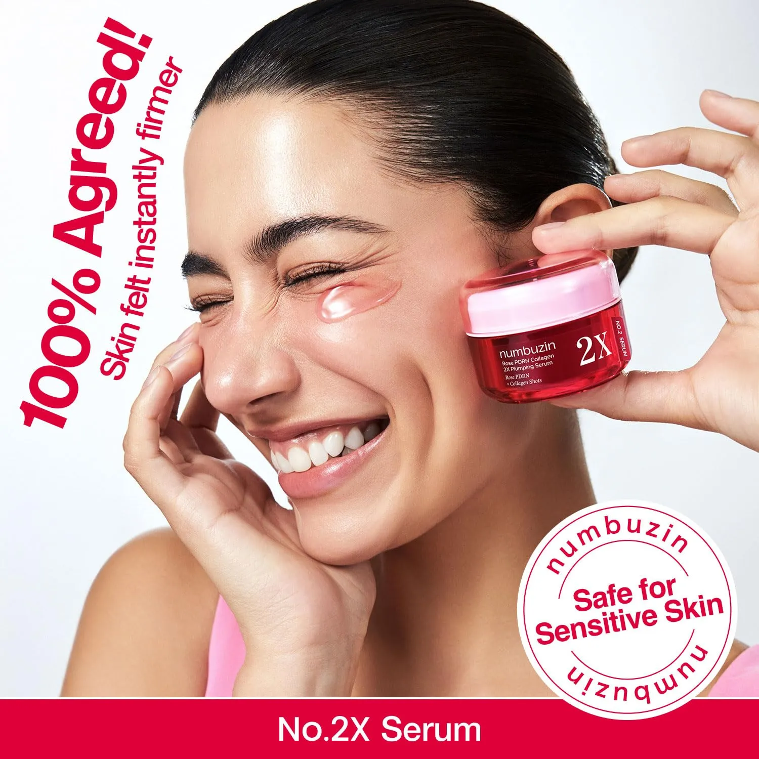 سرم PDRN رز کلاژن 2x شماره 2 نامبوزین حجم دهنده و جوانساز پوست NUMBUZIN No. 2 Rose PDRN Collagen 2X Plumping Serum