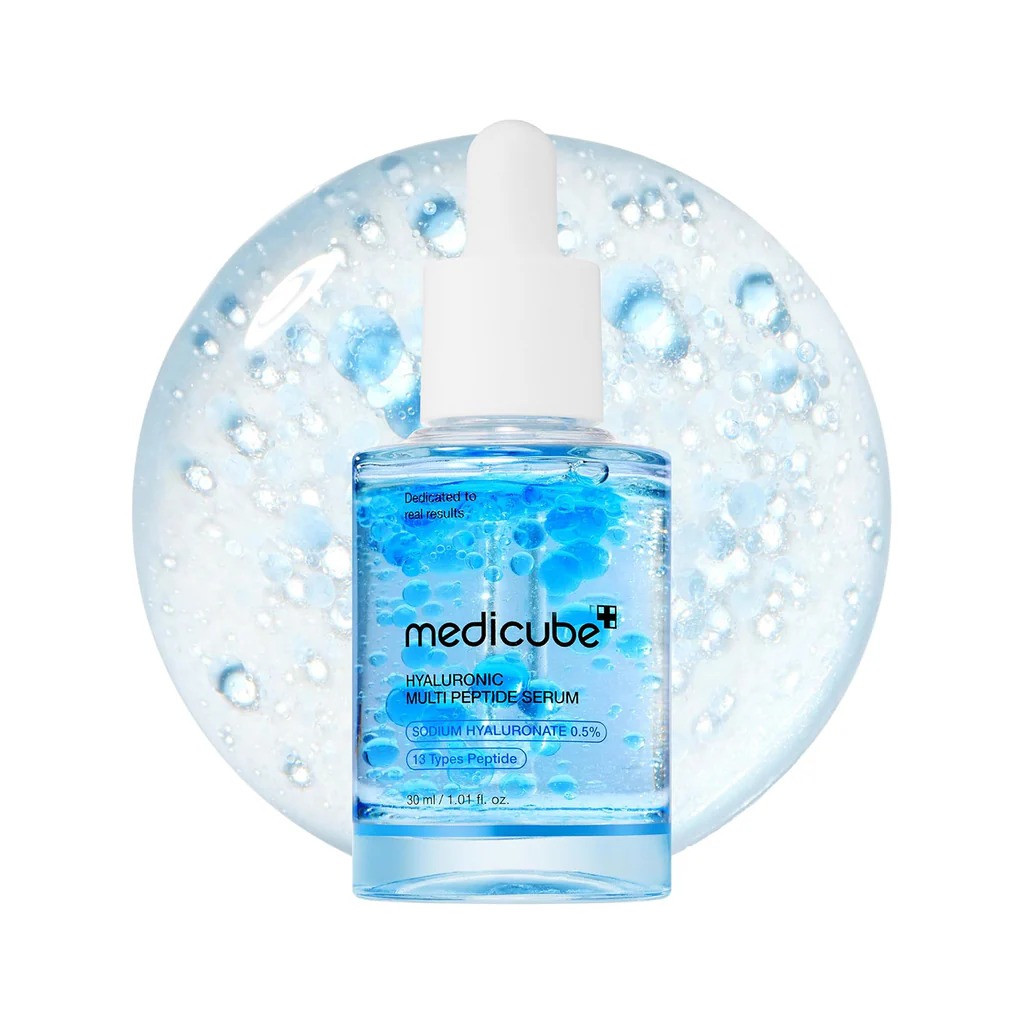 سرم آبرسان هیالورونیک اسید و مولتی پپتاید مدی کیوب حجم 30 میل MEDICUBE HYALURONIC MULTIPEPTIDE SERUM
