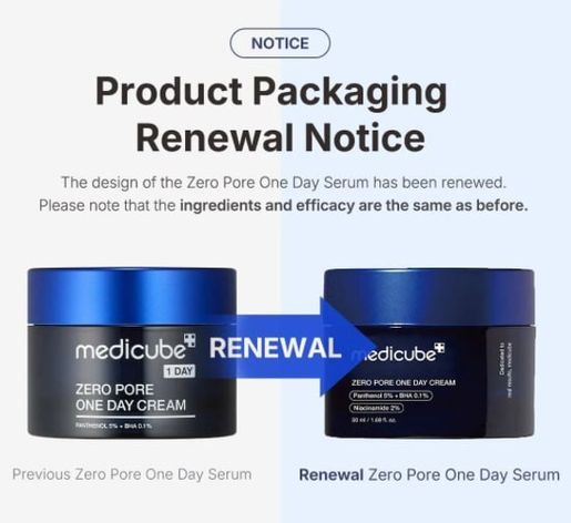 کرم کوچک کننده منافذ مدی کیوب حاوی نیاسینامید 50 میل Medicube Zero Pore One Day Cream
