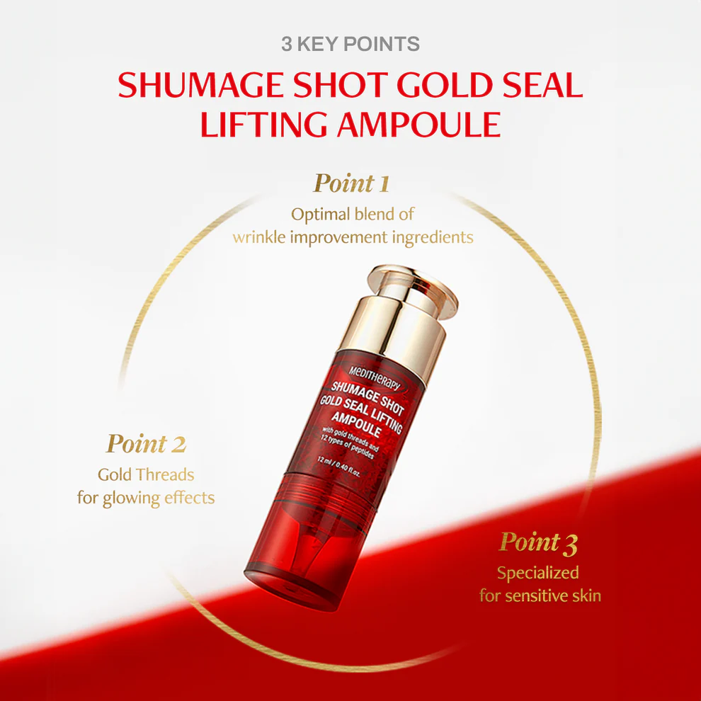 آمپول لیفتینگ گلد سیل مدی تراپی 12 میل Meditherapy Shumage Shot Gold Seal Lifting Ampoule