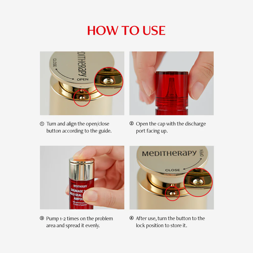 آمپول لیفتینگ گلد سیل مدی تراپی 12 میل Meditherapy Shumage Shot Gold Seal Lifting Ampoule