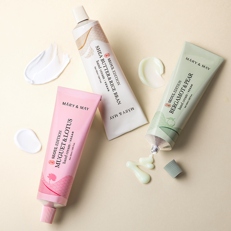 کرم دست 3 گانه سئول ادیشن مری اند می (پک 3عددی و تک جدا شده از پک)_ Mary&May Seoul Edition Hand Cream Trio Set