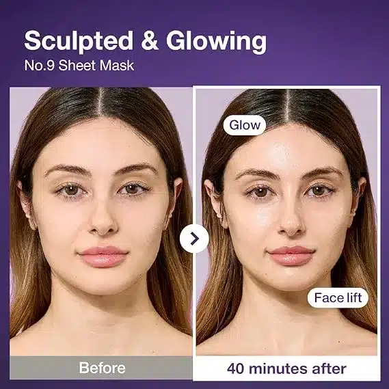 پک ماسک ورقه ای شماره 9 نامبوزین لیفتینگ و ضد چروک صورت و گردن (4عدد) numbuzin No.9 Sheet Mask
