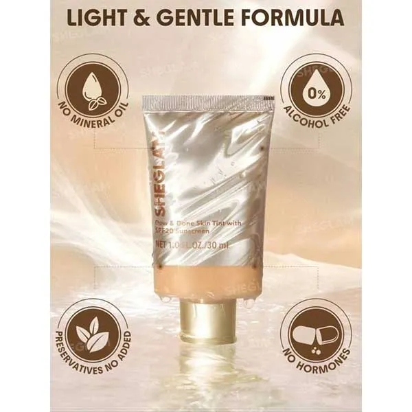 تینت پوست شیگلم حاوی spf20 Sheglam Dew & Done Skin Tint with SPF20 در رنگبندی مختلف