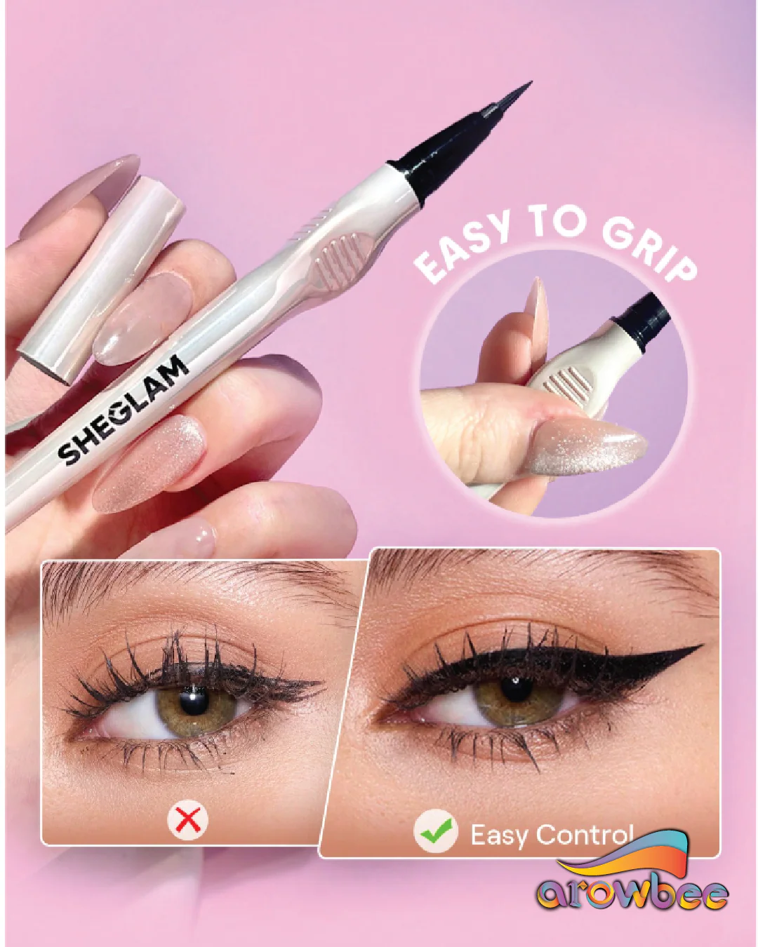 خط چشم مایع Glide Control شیگلم – SHEGLAM Glide Control Liquid Eyeliner