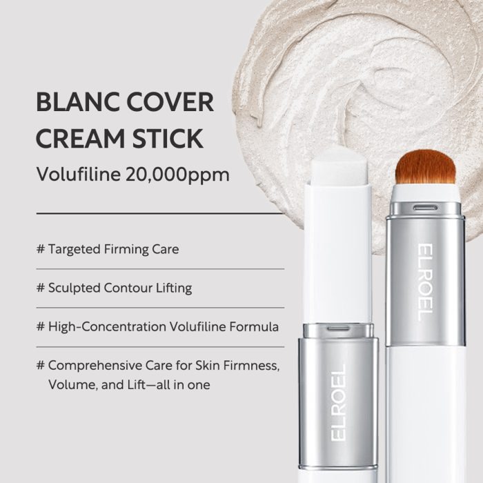 کرم پودر استیک چندکاره الروال در رنگ بندی ELROEL BLANC COVER CREAM STICK