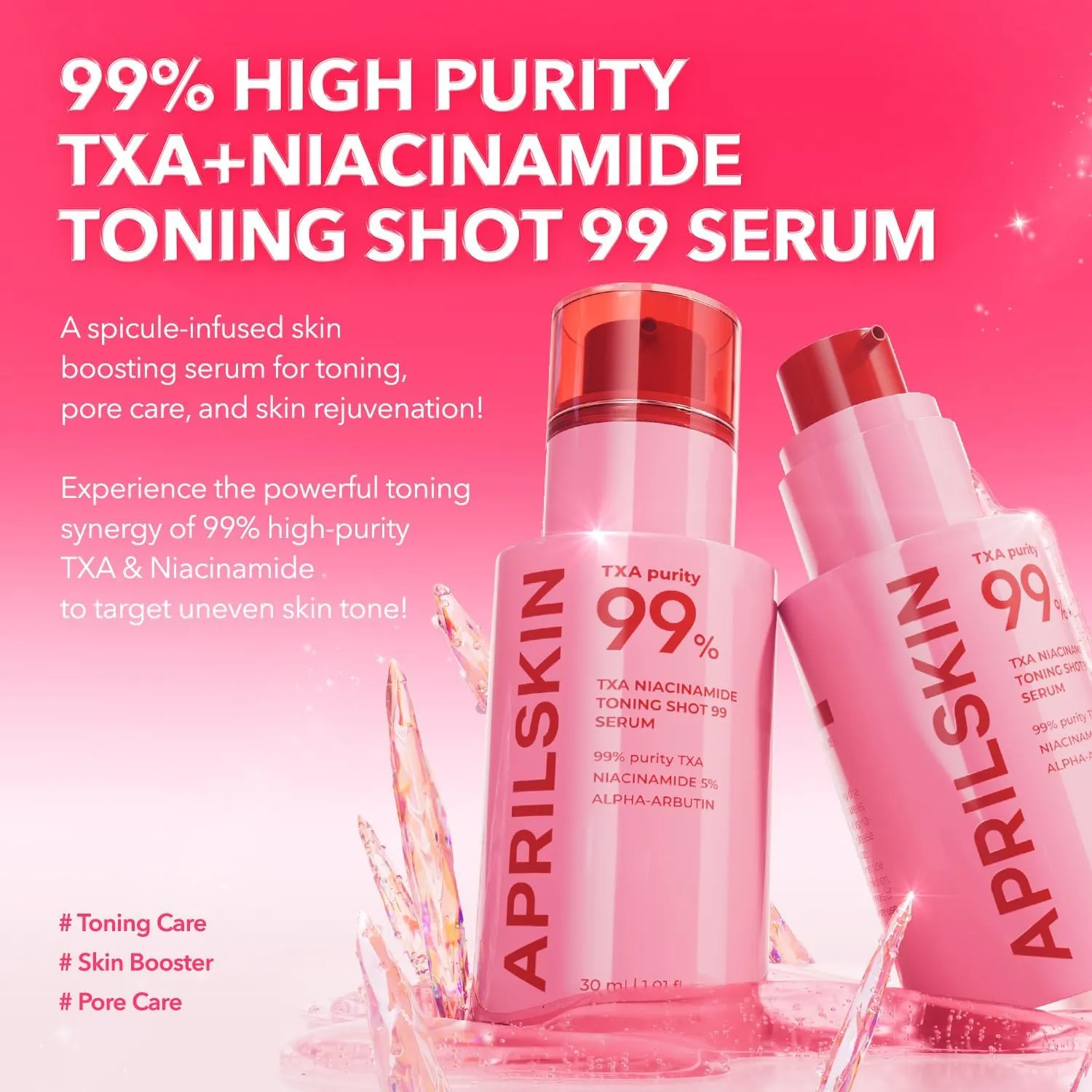 سرم تونینگ شات 99 نیاسینامید و TXA آپریل اسکین APRILSKIN TXA Niacinamide Toning Shot 99 Serum