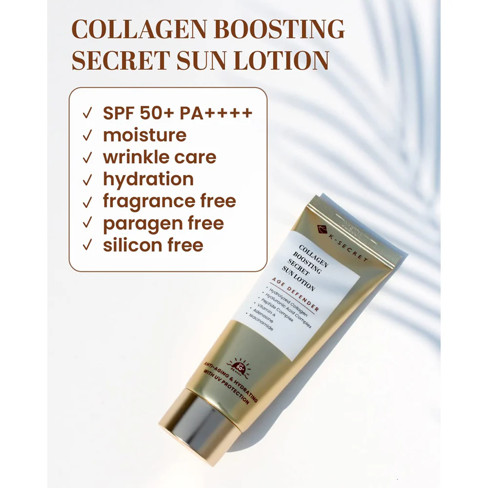 لوسیون ضد آفتاب کلاژن کی سکرت 60 میل KSECRET – Collagen Boosting Secret Sun Lotion SPF 50