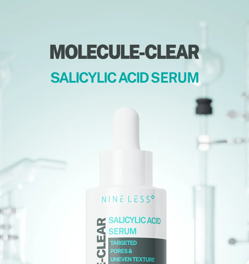 سرم اسید سالیسیلیک مولکول کلیر ناینلس NINELESS -MOLECULE-CLEAR (Salicylic Acid) Serum 1.01 oz 30ml