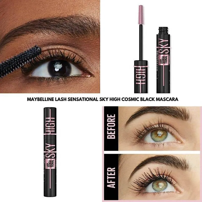 ریمل مشکی میبلین  بلند کننده مدل اسکای های Maybelline Lash Sensational Sky High Cosmic Black Mascara