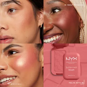 رژگونه پودری باترملت نیکس در رنگ بندی جذاب | NYX Buttermelt Powder Blush