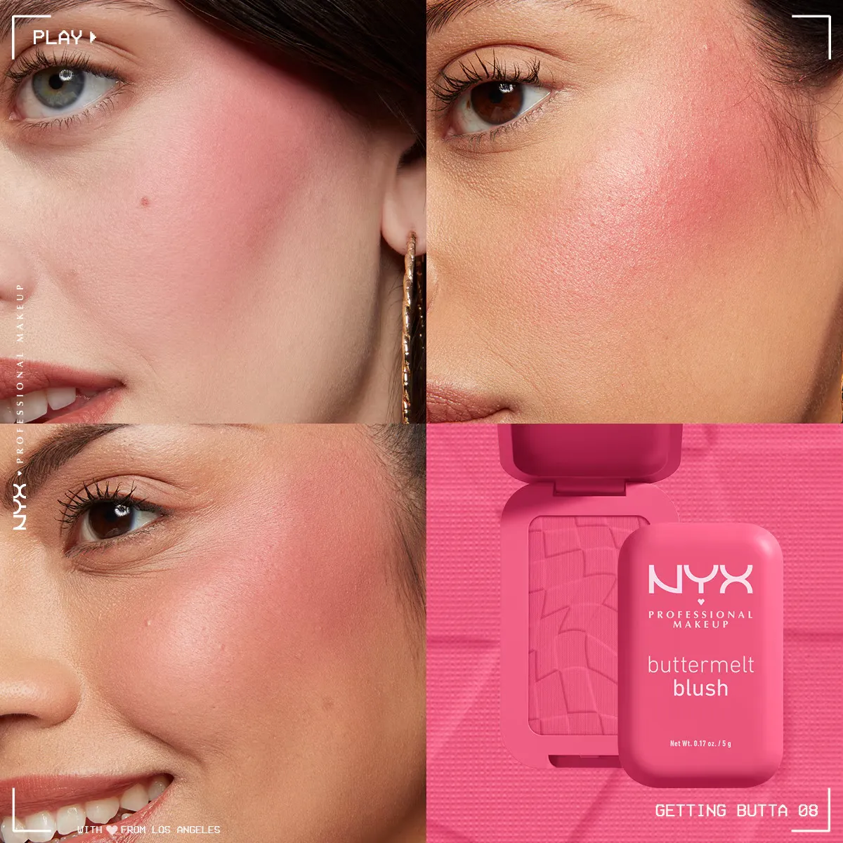 رژگونه پودری باترملت نیکس در رنگ بندی جذاب | NYX Buttermelt Powder Blush