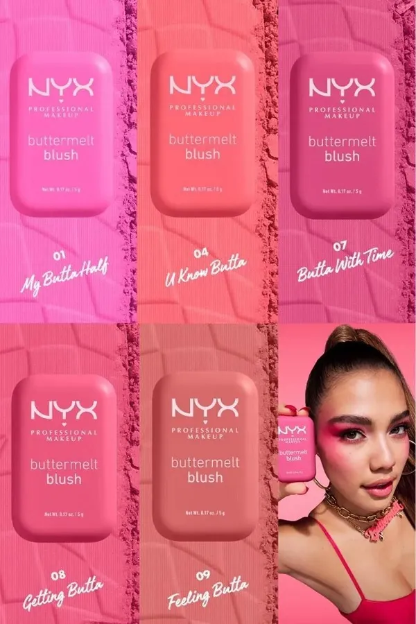 رژگونه پودری باترملت نیکس در رنگ بندی جذاب | NYX Buttermelt Powder Blush