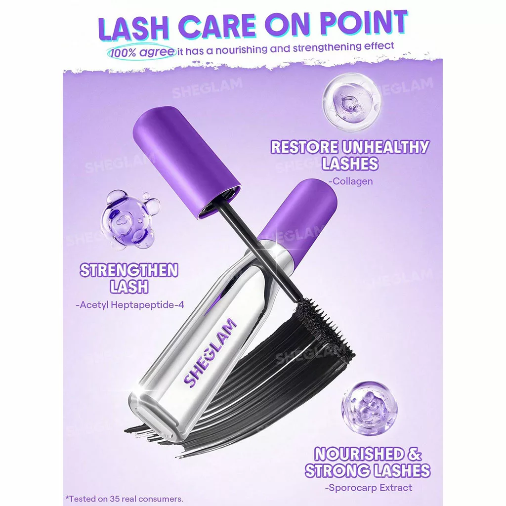 ریمل حجم دهنده شیگلم بنفش MAJOR LASH IMPACT sheglam Lashlighter Mega Boost Mascara