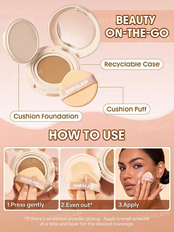 کرم پودر کوشن شیگلم | Sheglam Lock & Go Long-Lasting Cushion Foundation