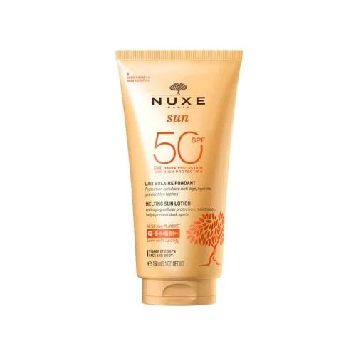 لوسیون ضد آفتاب نوکس با محافظت بسیار بالا حجم 150 میل Nuxe Melting Sun Lotion Very High Protection SPF50+