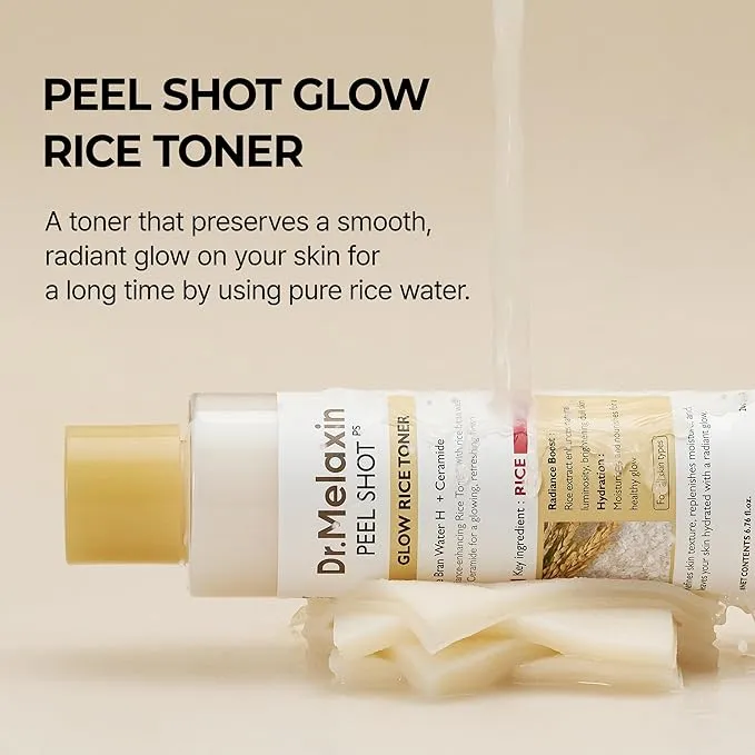 تونر درخشان کننده پیل شات برنج سفید دکتر ملاکسین 200 میل Dr.Melaxin Peel Shot Glow White Rice Toner