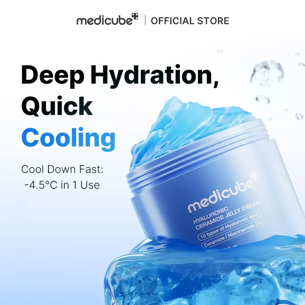 ژل کرم هیالورونیک اسید و سراماید مدی کیوب 50 میل Medicube Hyaluronic Ceramide Jelly Cream