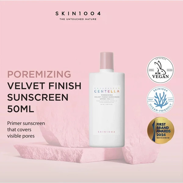 ضدآفتاب مات کننده و کنترل منافذ سنتلا اسکین 1004 حجم 50 میل SKIN1004 Centella Poremizing Velvet Finish Sunscreen