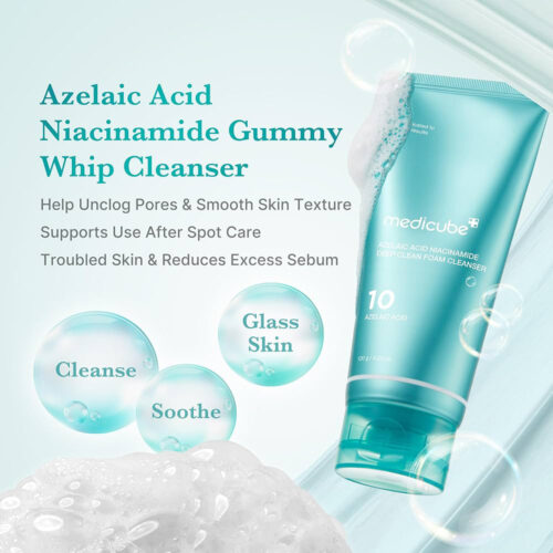 فوم شست و شو عمیق آزلائیک اسید و نیاسینامید مدی کیوب حجم 120 گرم Medicube Azelaic Acid Niacinamide Deep Clean Foam Cleanser