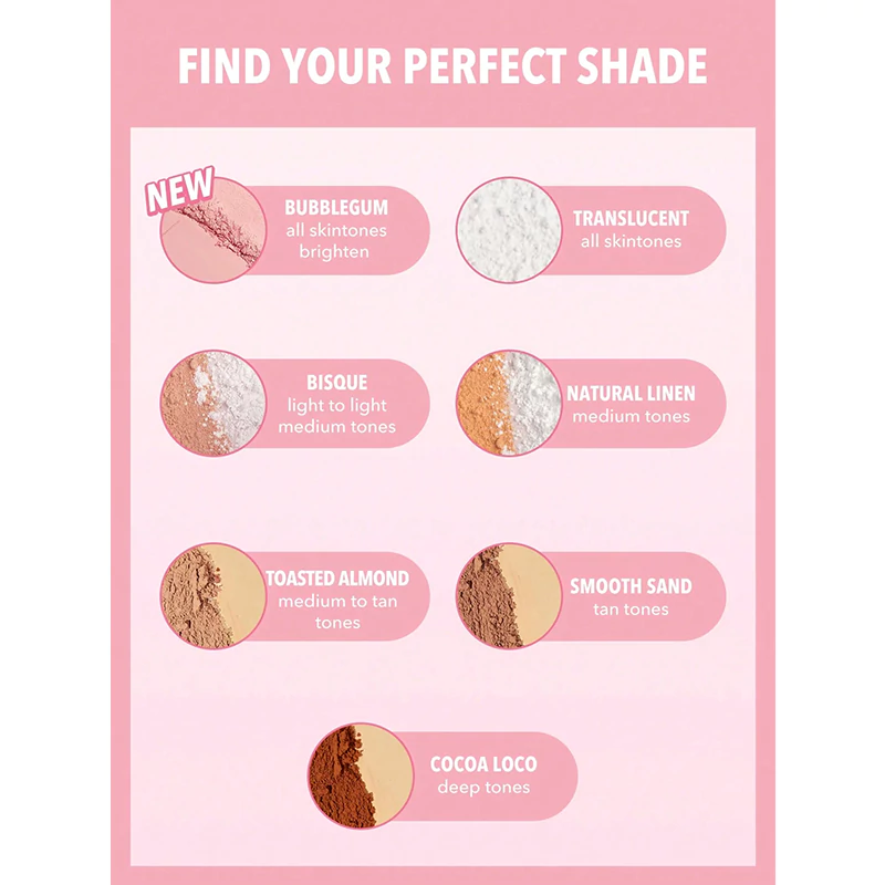 پودر فیکس صورتی دو طبقه شیگلم SHEGLAM INSTA-READY FACE & UNDER EYE SETTING POWDER DUO BUBBLEGUM