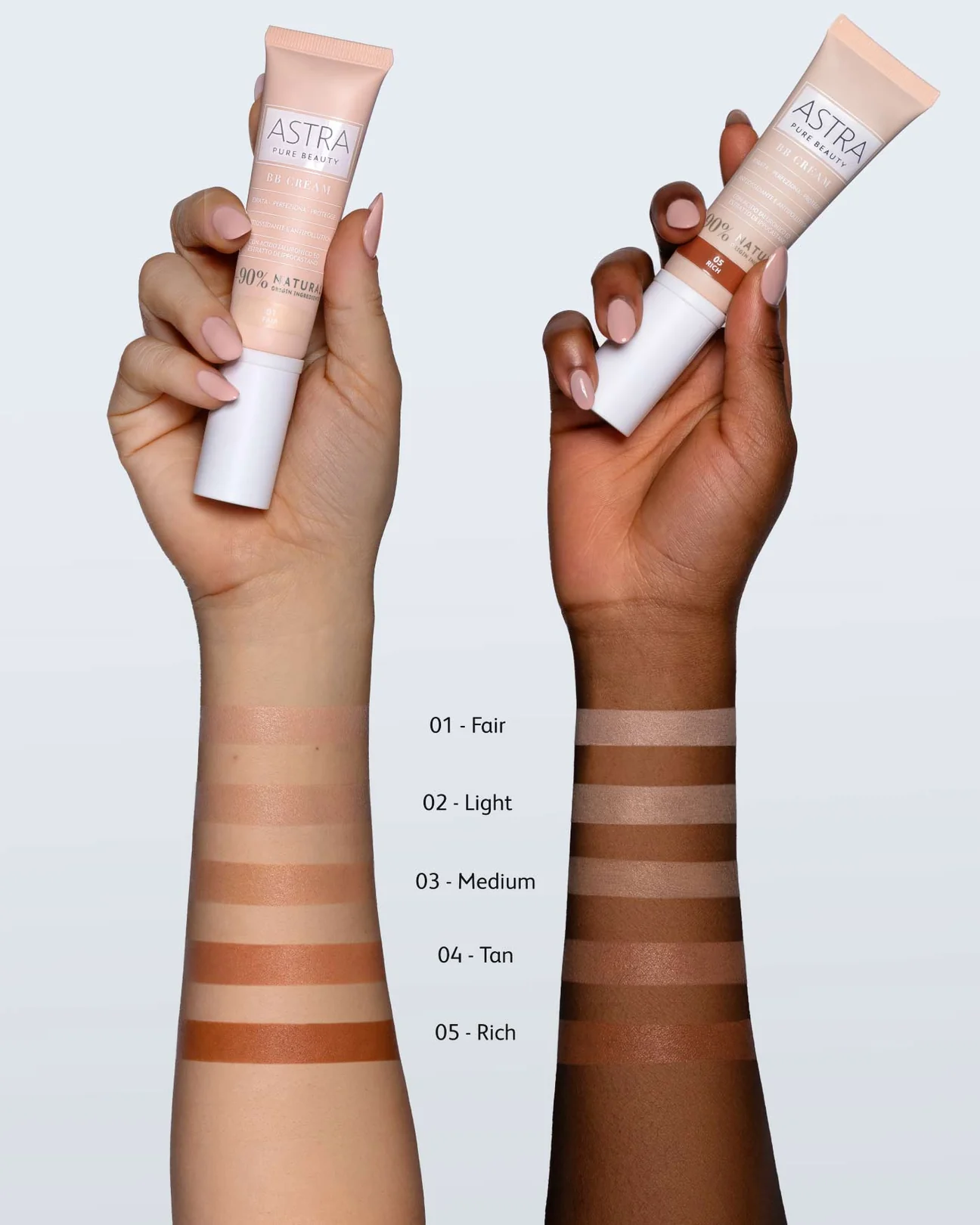 بی بی کرم  پیور بیوتی آسترا در رنگ بندی ASTRA MAKE-UP PURE BEAUTY BB CREAM