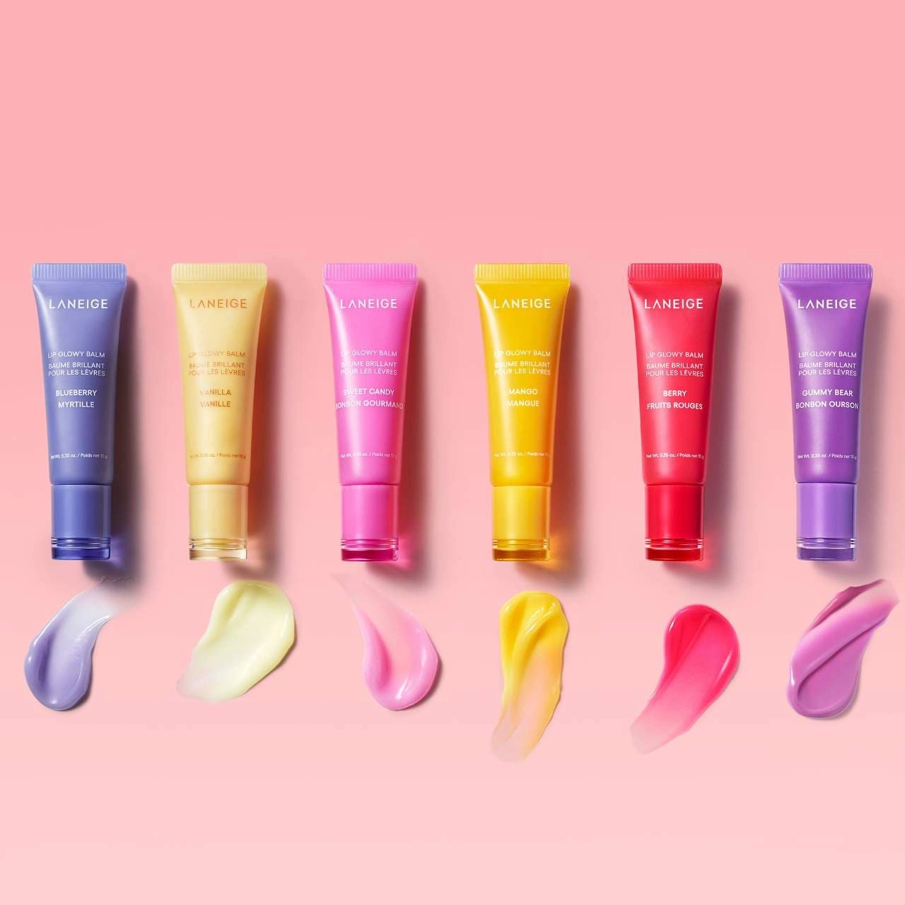 بالم لب تیوپی لیپ گلویی لانیژ در رنگ بندی LIP GLOWING BALM LANEIGE