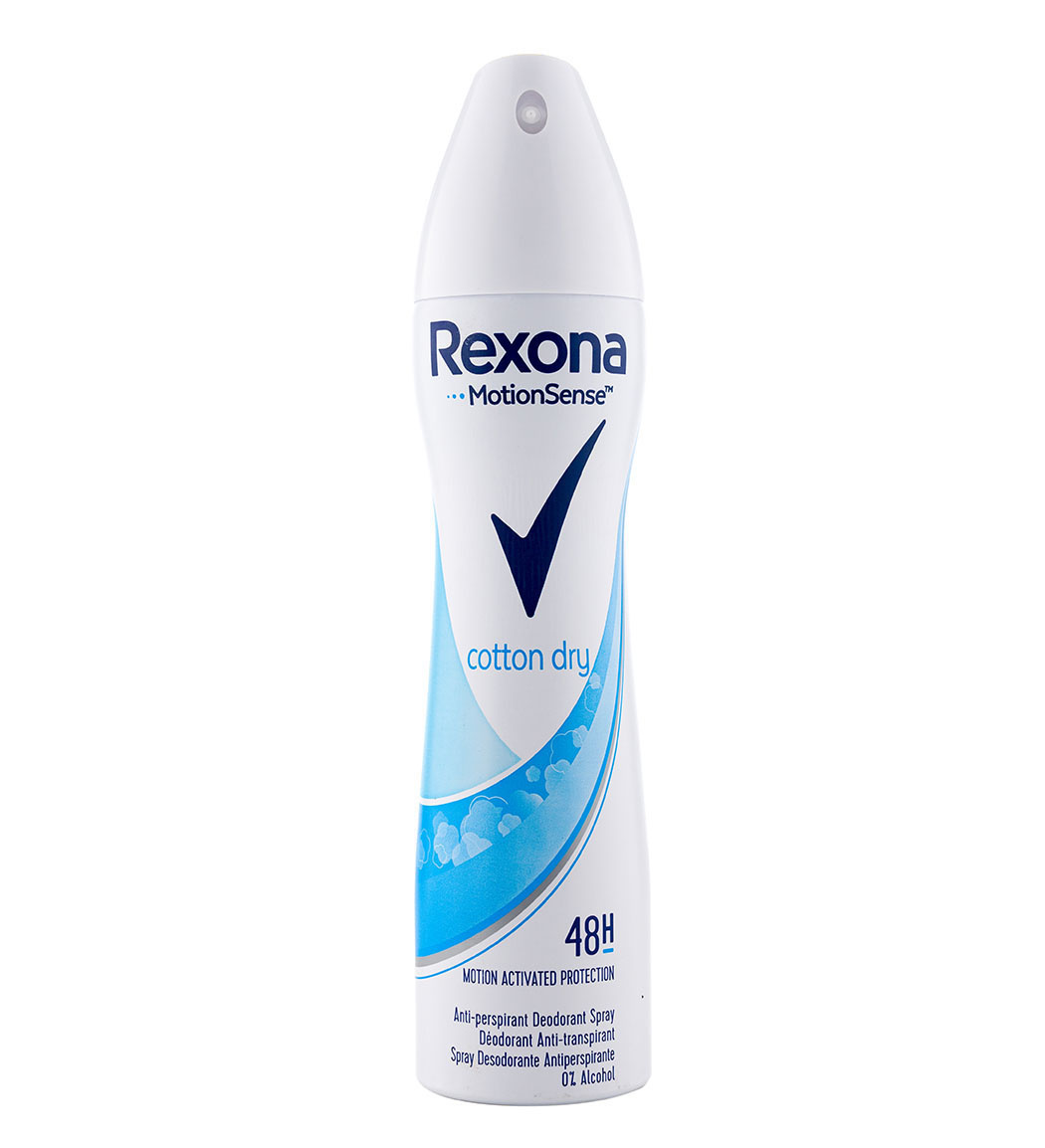 اسپری ضد تعریق رکسونا کتان درای Rexona Cotton Dry حجم 200 میل ماندگاری 48 ساعته