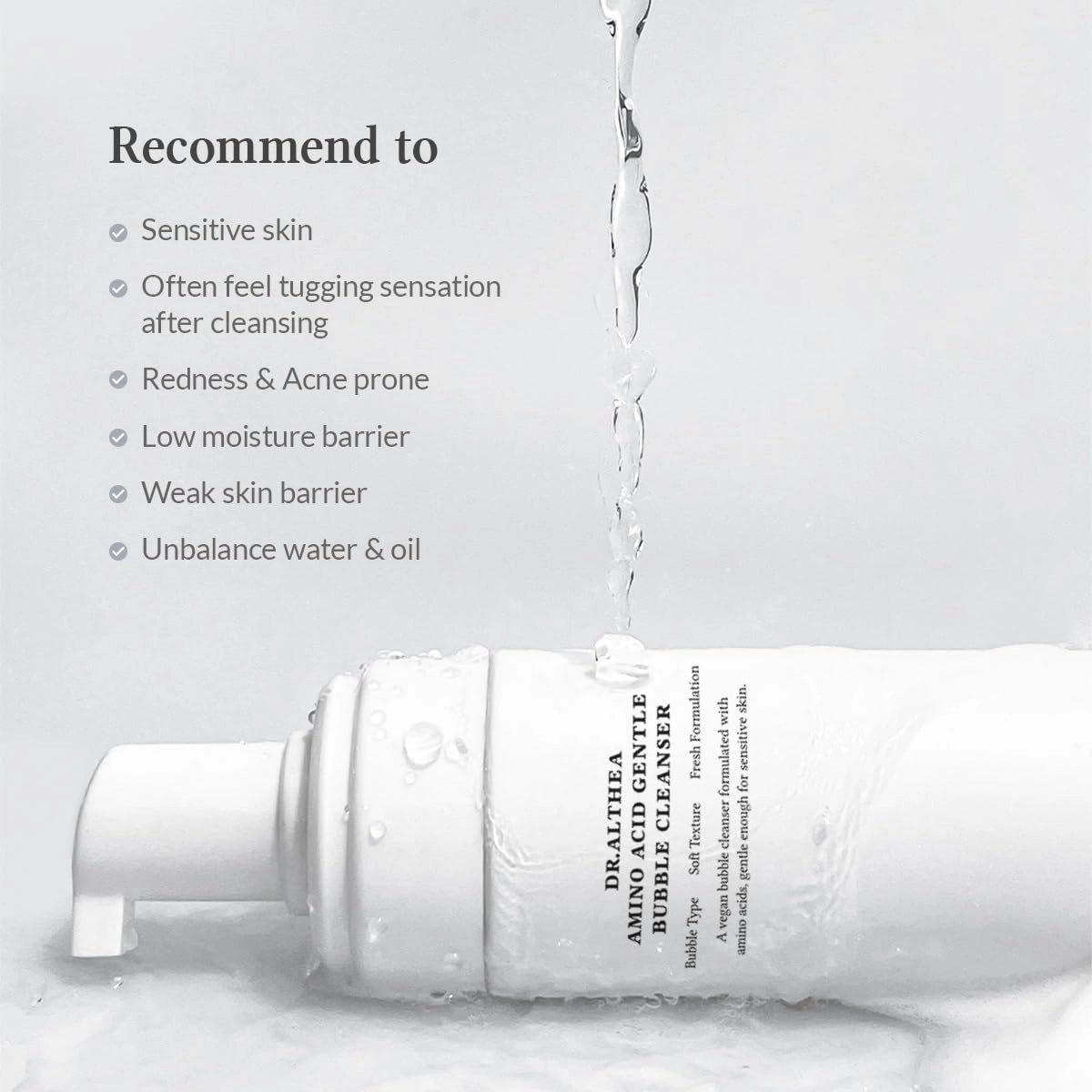 فوم شستشوی حبابی آمینو اسید دکتر التیا حجم 140 میل Dr. Althea Amino Acid Gentle Bubble Cleanser