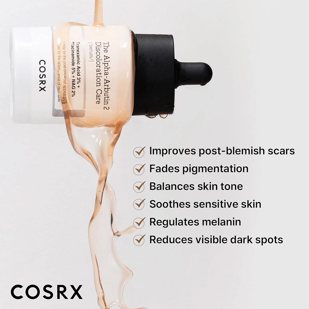 سرم ضد لک و روشن کننده آلفا آربوتین 2 درصد کوزارکس حجم 50 میل Cosrx The Alpha-Arbutin 2 Discoloration Care Serum