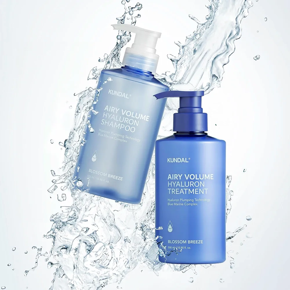 ست شامپو و ماسک مو کوندال آبرسان و حجم دهنده 300 میل KUNDAL Airy Volume Hyaluron Shampoo and Conditioner Set