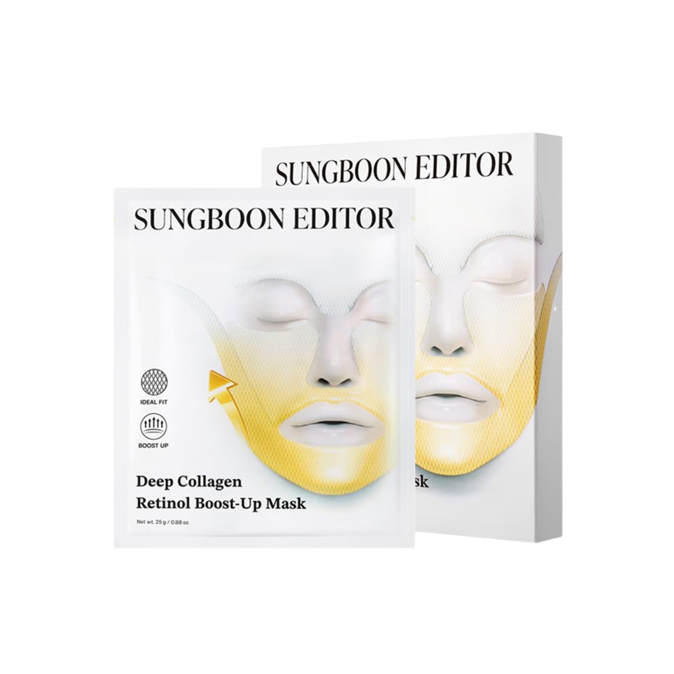 ماسک ورقه‌ای کلاژن و رتینول سانگ بون ادیتور (4 ورق) Sungboon Editor Deep Collagen Retinol Boost-Up Mask