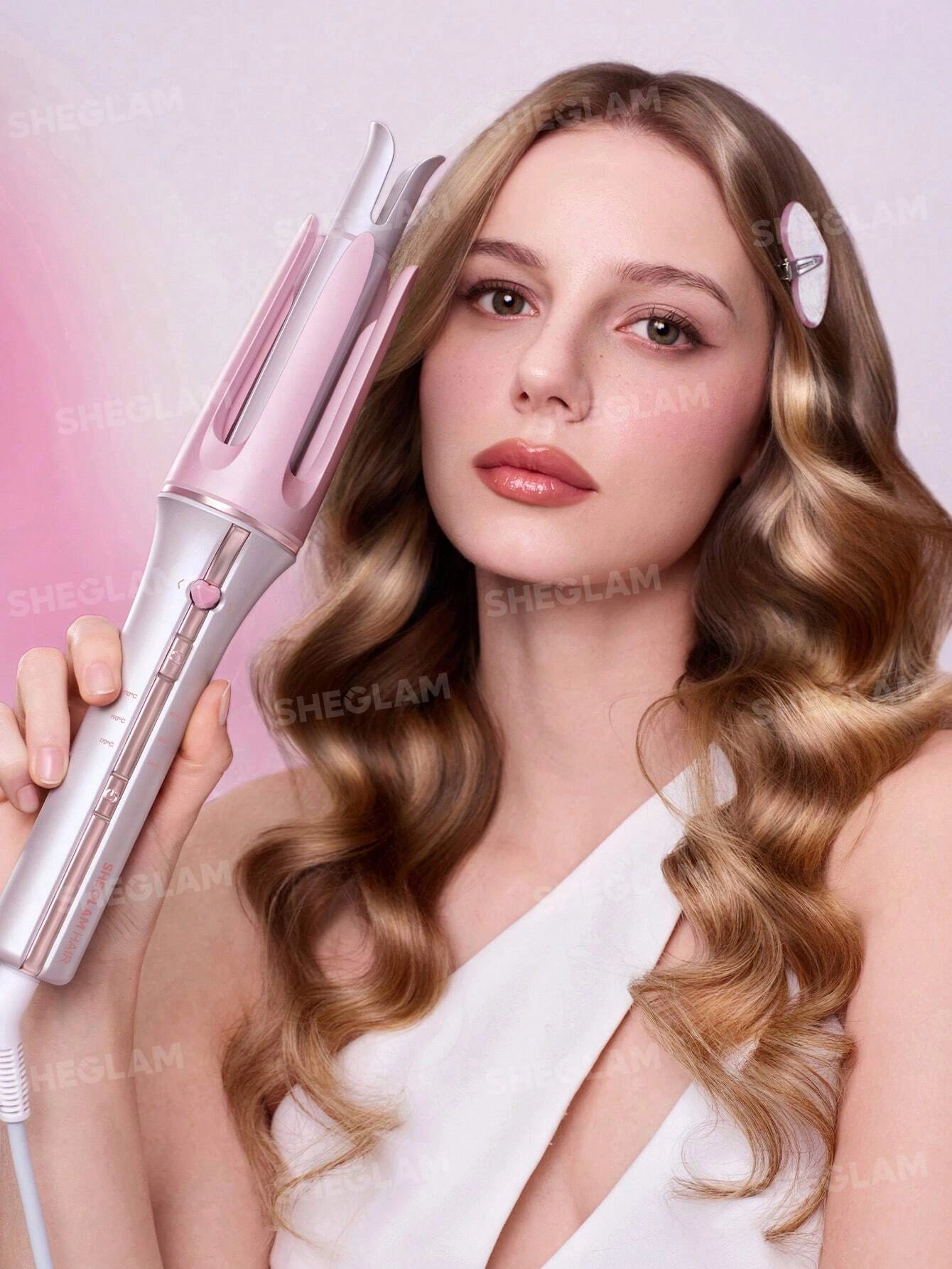 دستگاه فر کننده مو شیگلم مدل SHEGLAM Cupid’s Charm One-Touch Instant Curler 19mm