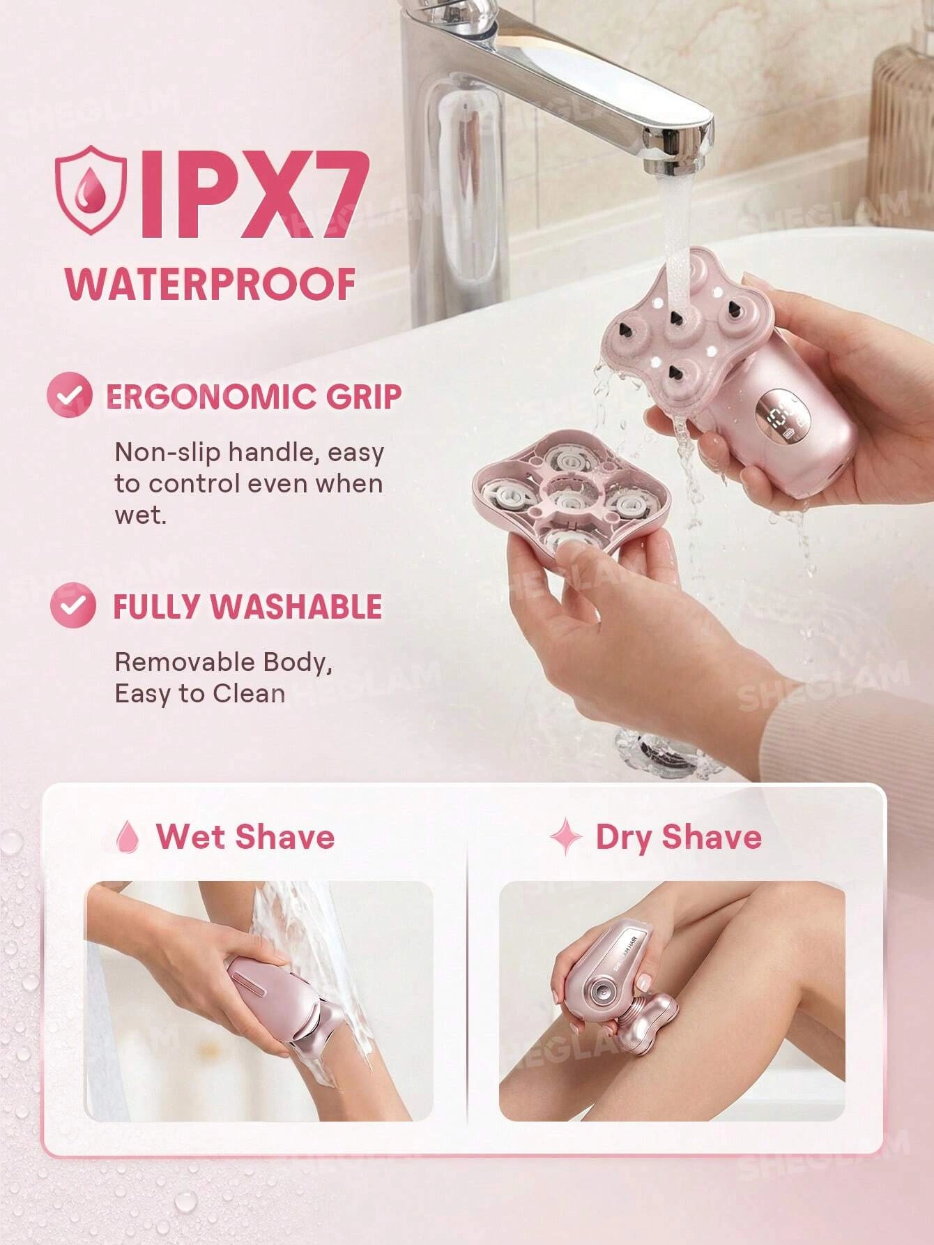 شیور برقی شیگلم مدل SHEGLAM Smooth Moves 5D Flash Electric Shaver