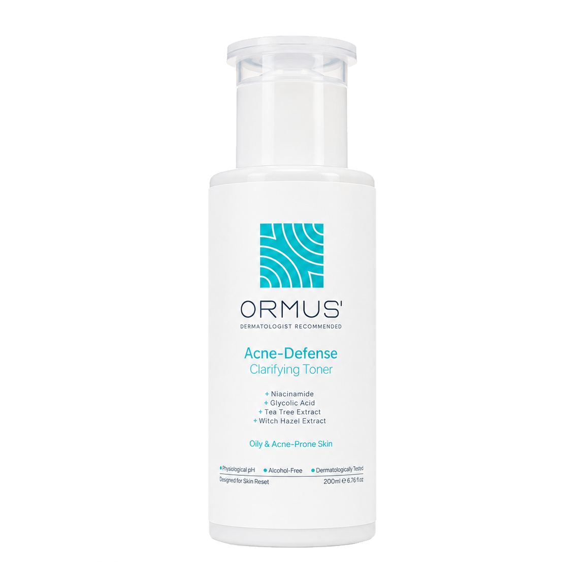 تونر اورموس تنظیم کننده چربی مناسب پوست های مختلط و چرب 200 میل ormus acne-defense