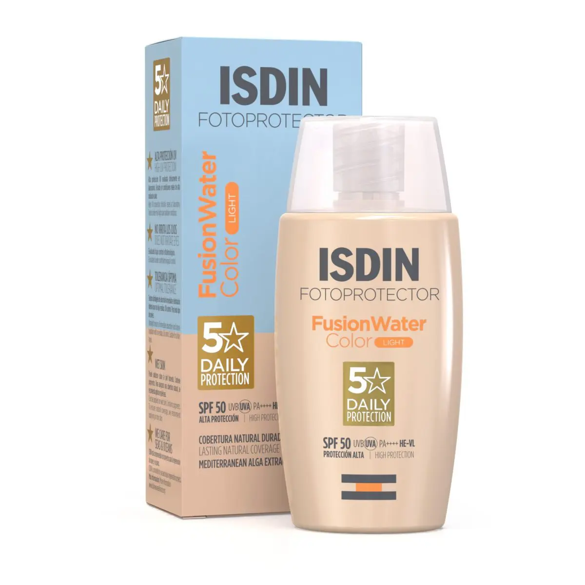 ضد آفتاب رنگی فیوژن واتر ایزدین SPF 50لایت
